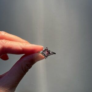 Adjustable amethyst ring